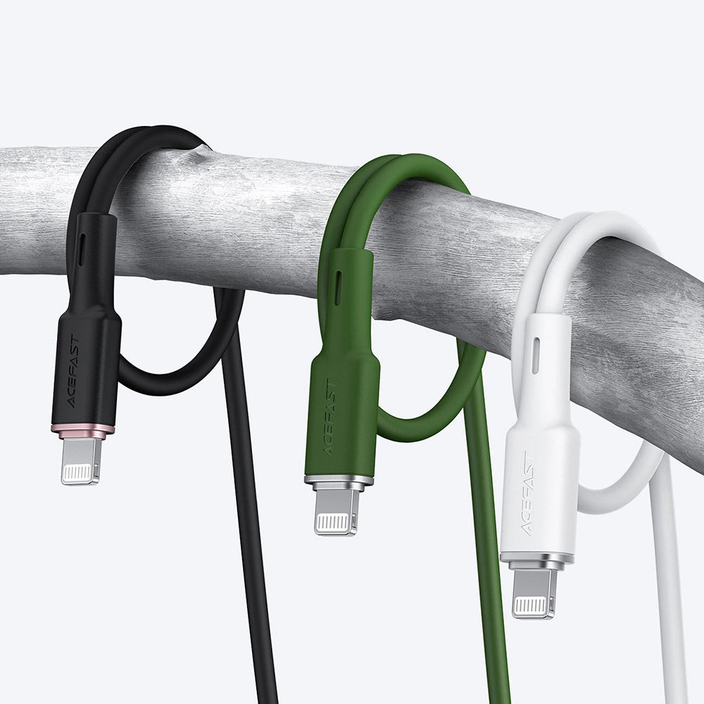 USB-C - Lightning -lataus- ja tiedonsiirtokaapeli Acefast C2-01, 30W, 1.2m, Musta