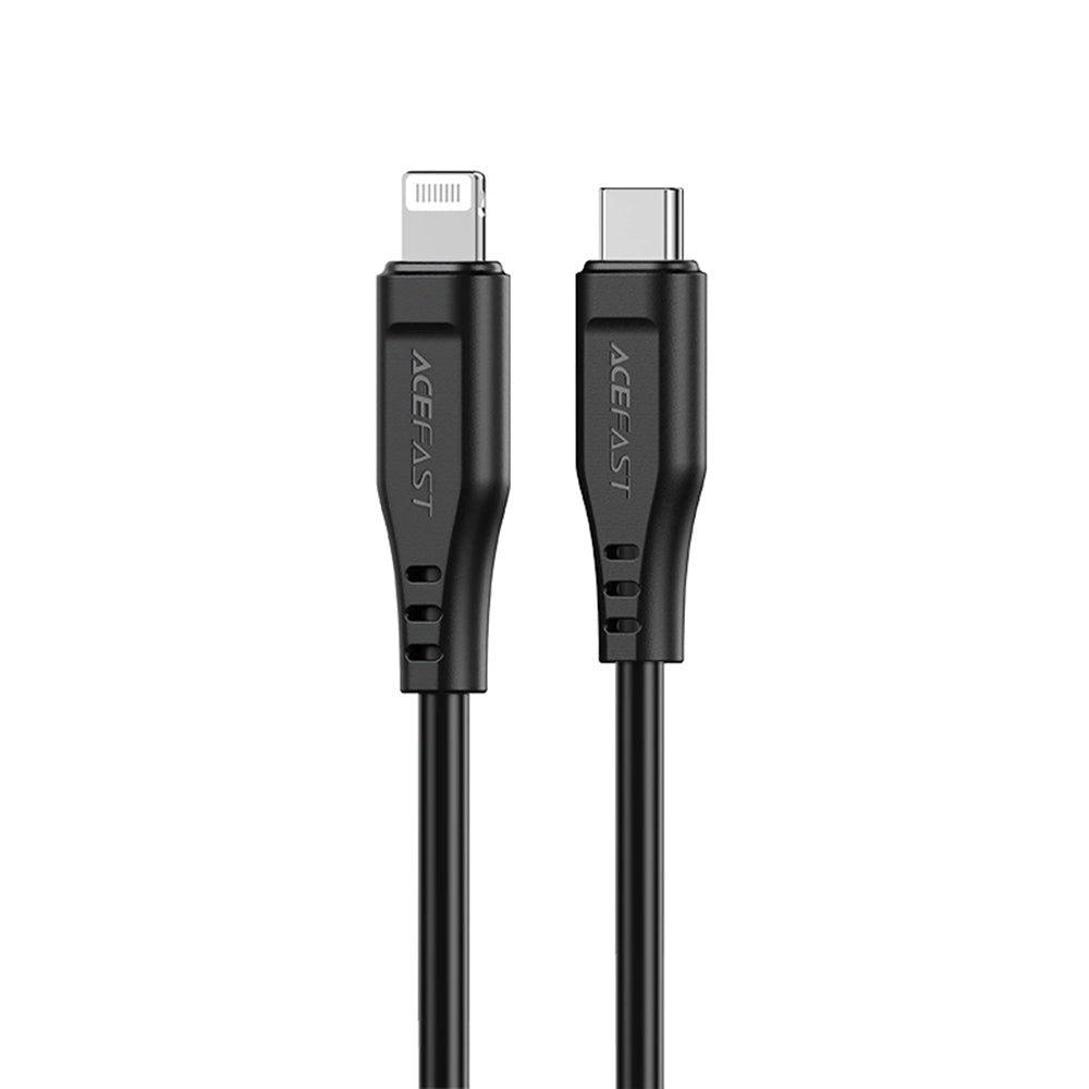 USB-C - Lightning Acefast C3-01 Data- ja Latauskaapeli, 30W, 1.2m, Musta