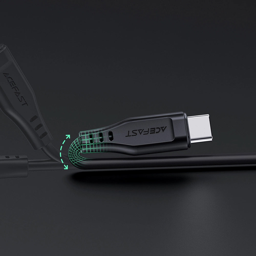 USB-C - Lightning Acefast C3-01 Data- ja Latauskaapeli, 30W, 1.2m, Musta
