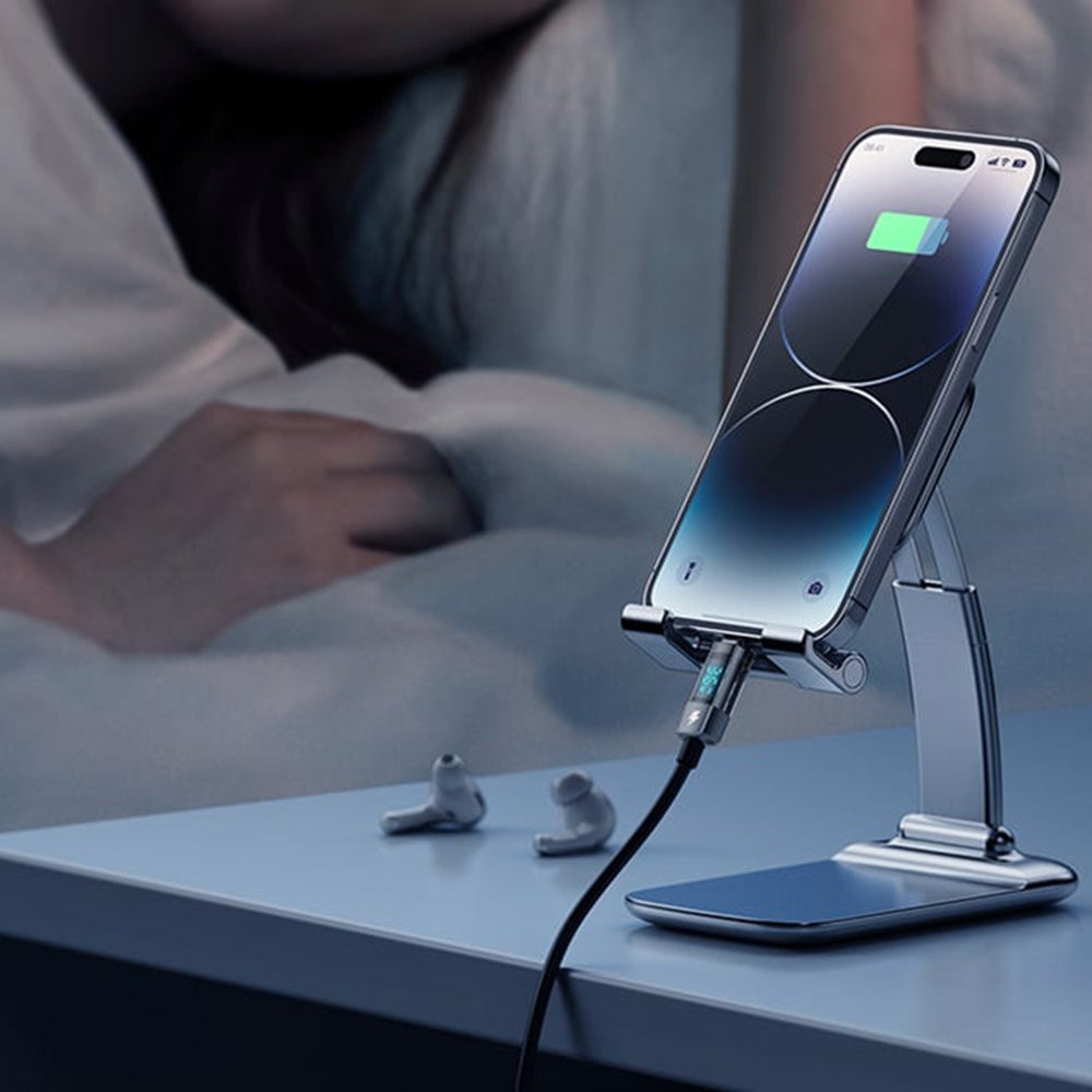 USB-C - Lightning McDodo CA-3600 Data ja Latauskaapeli, Auto Power Off -näyttö, 36W, 1.2m, Musta