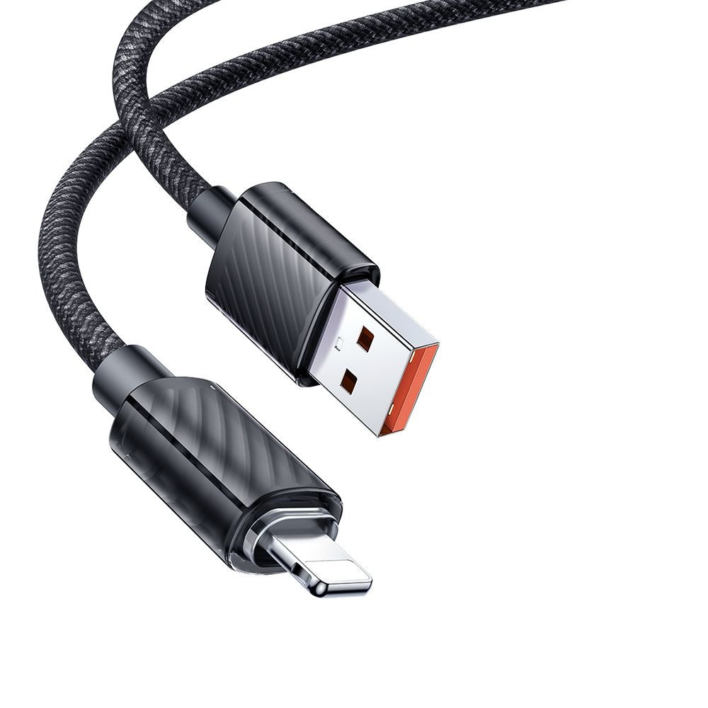 USB-A - Lightning McDodo CA-3640, 18W, 1.2m, musta data- ja latauskaapeli
