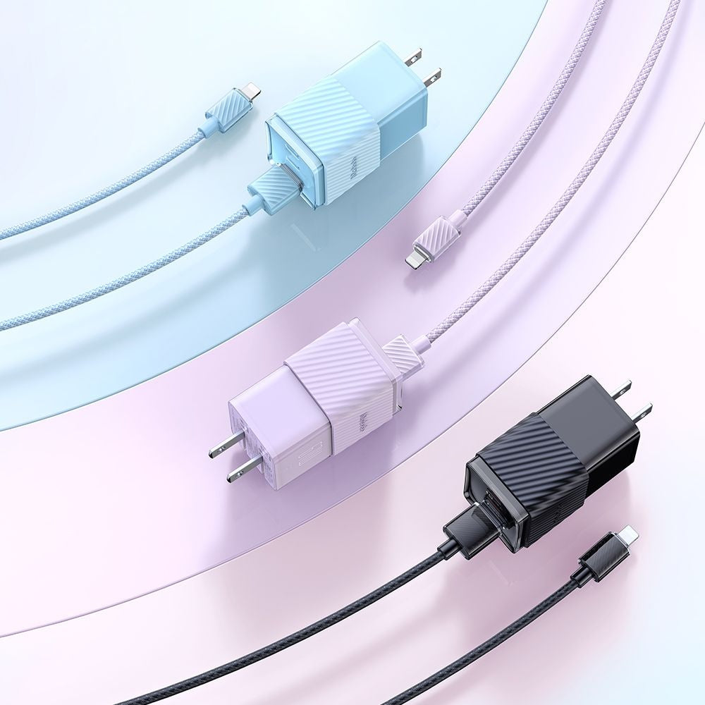 USB-A - Lightning McDodo CA-3640, 18W, 1.2m, musta data- ja latauskaapeli