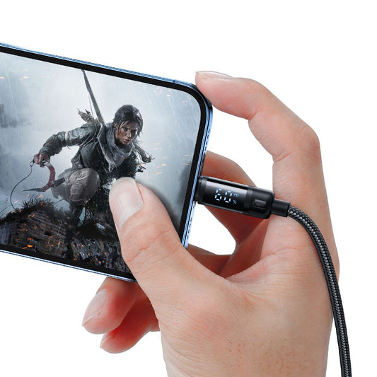 USB-C - Lightning McDodo CA-5210 Bat Display -data- ja latauskaapeli, 36W, 1.2m, Musta