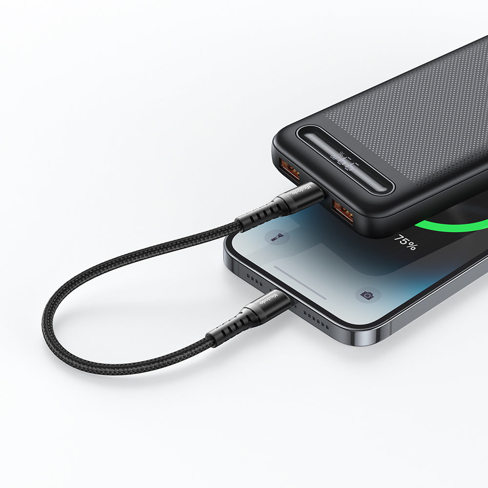 USB-C - Lightning McDodo CA-5631 -data- ja latauskaapeli, 36W, 1m, Musta
