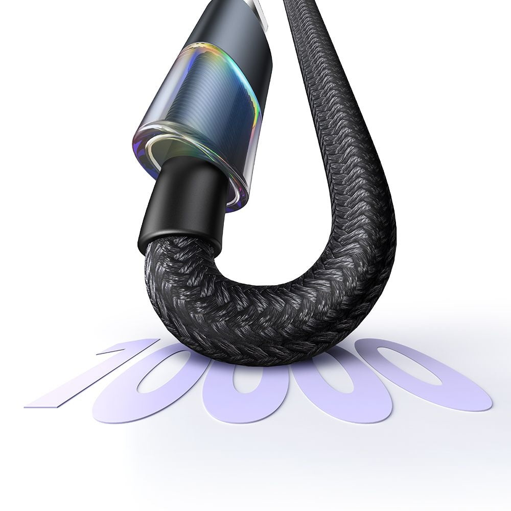 USB-C - Lightning McDodo CA-8190 Colorful -data- ja latauskaapeli, 36W, 1.2m, Musta