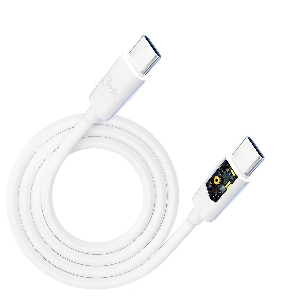 USB-C-tietojen ja latauksen kaapeli - USB-C 3MK Hyper, 100W, 2m, valkoinen