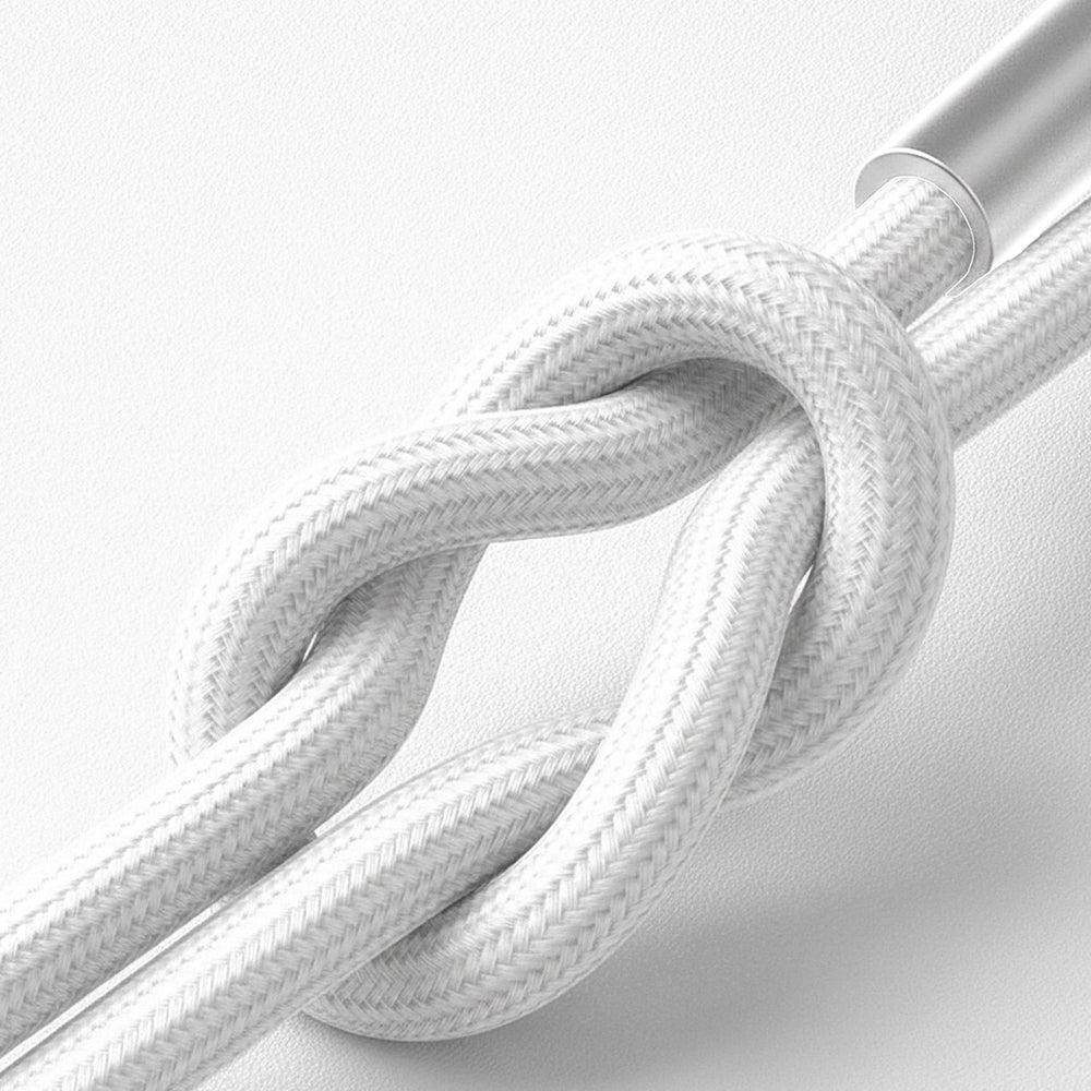 USB-C - USB-C 3MK Hyper N -data- ja latauskaapeli, 60W, 1m, Valkoinen