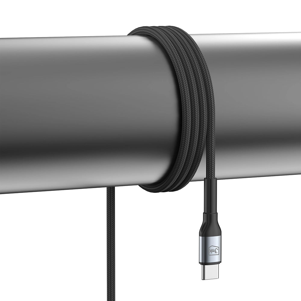 USB-C Data and Charging Cable - USB-C 3MK Hyper N, 60W, 2m, Black