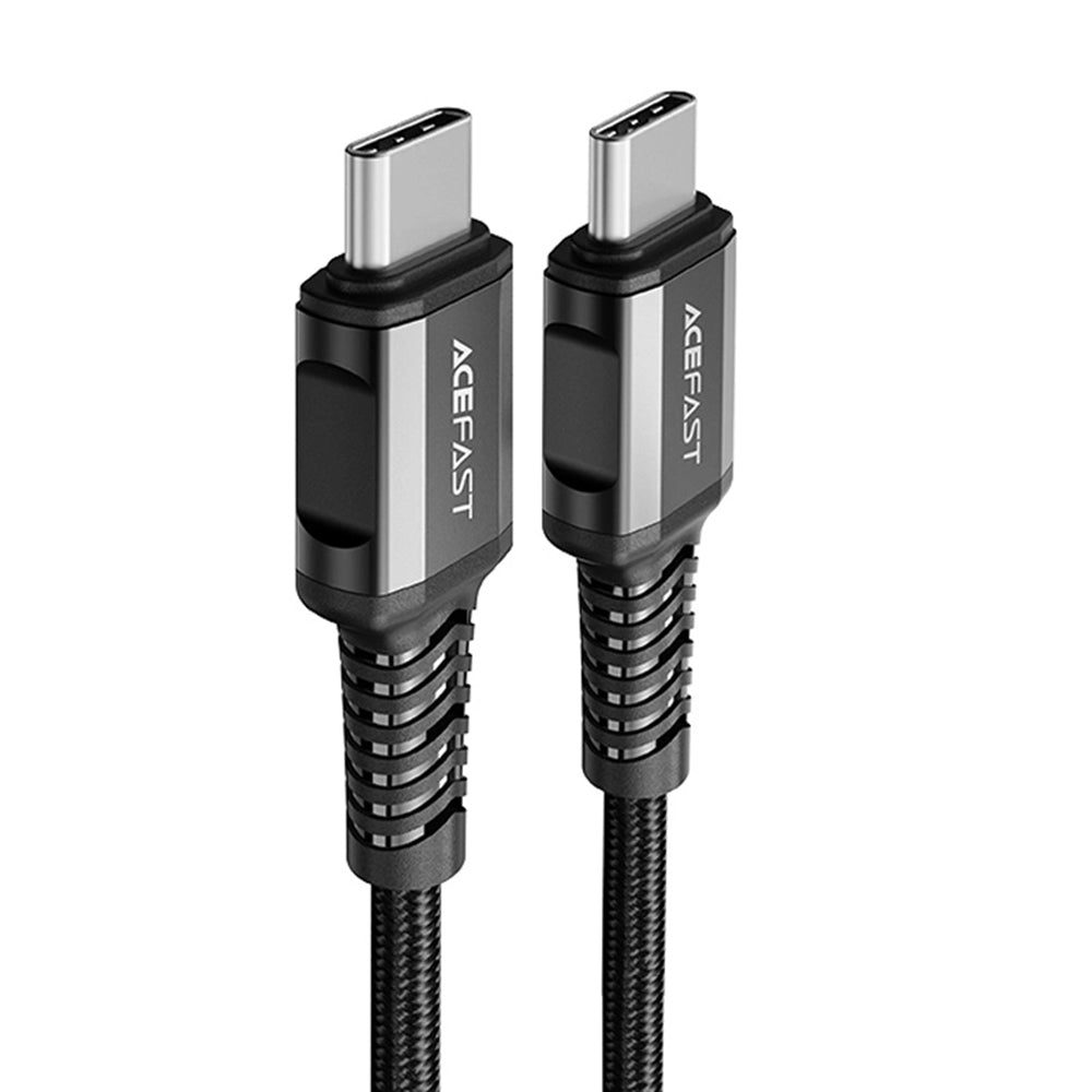 USB-C - USB-C Acefast C1-03 Data- ja Latauskaapeli, 60W, 1.2m, Musta