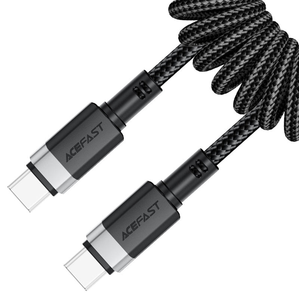 USB-C - USB-C Acefast C14-03 Data- ja Latauskaapeli, 60W, 1.2m, Musta