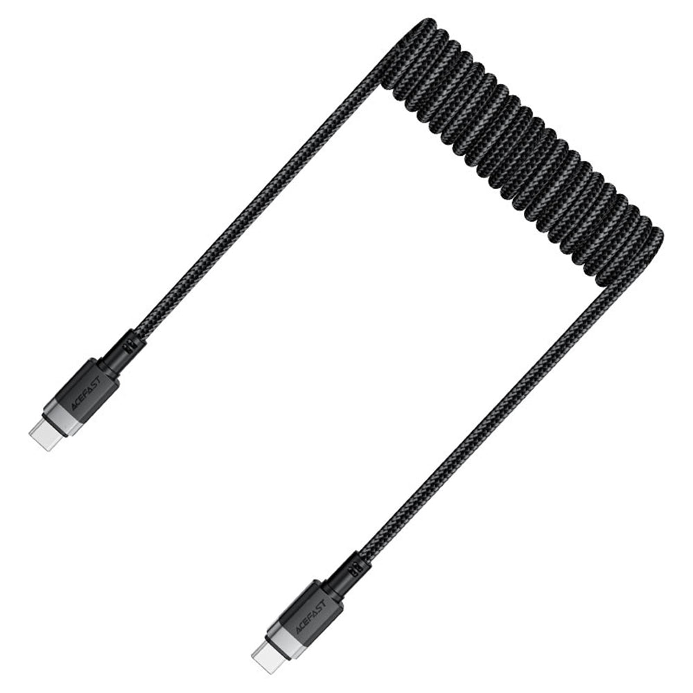 USB-C - USB-C Acefast C14-03 Data- ja Latauskaapeli, 60W, 1.2m, Musta