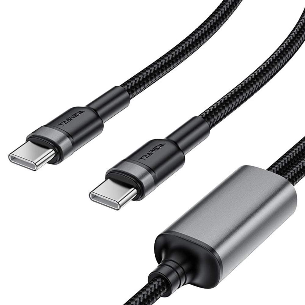 USB-C Data- ja Latauskaapeli - 2 x USB-C Acefast C22-02, 100W, 1.25m, Musta