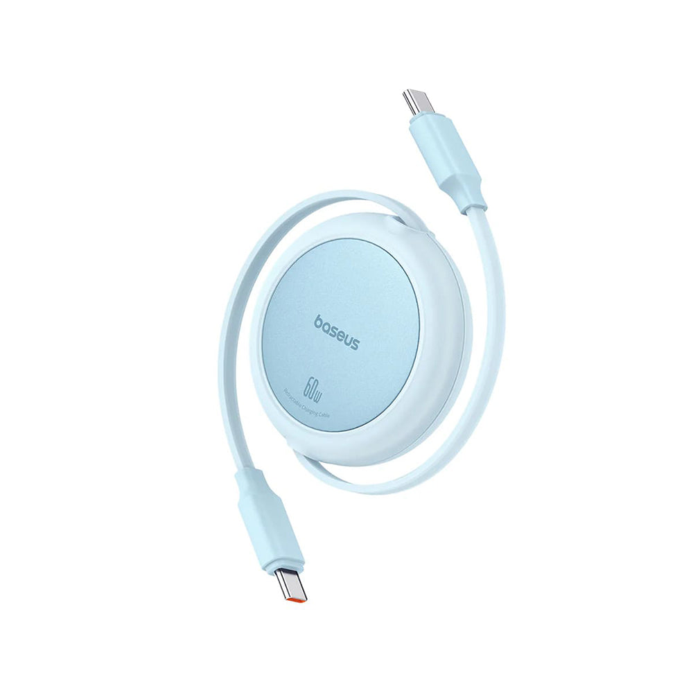USB-C - USB-C Baseus Free2Pull Mini Retractable -data- ja latauskaapeli, 60W, 1m, Sininen P10364500311-01