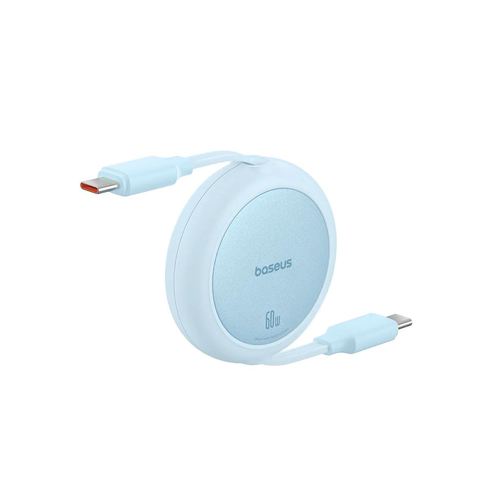USB-C - USB-C Baseus Free2Pull Mini Retractable -data- ja latauskaapeli, 60W, 1m, Sininen P10364500311-01