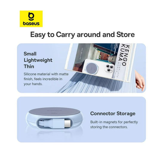 USB-C - USB-C Baseus Pathfinder Retractable -data- ja latauskaapeli, 100W, 1m, Sininen P10368400311-00