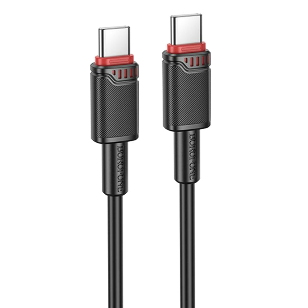 USB-C - USB-C -data- ja latauskaapeli Borofone BX110 Beneficio, 60W, 1m, Musta