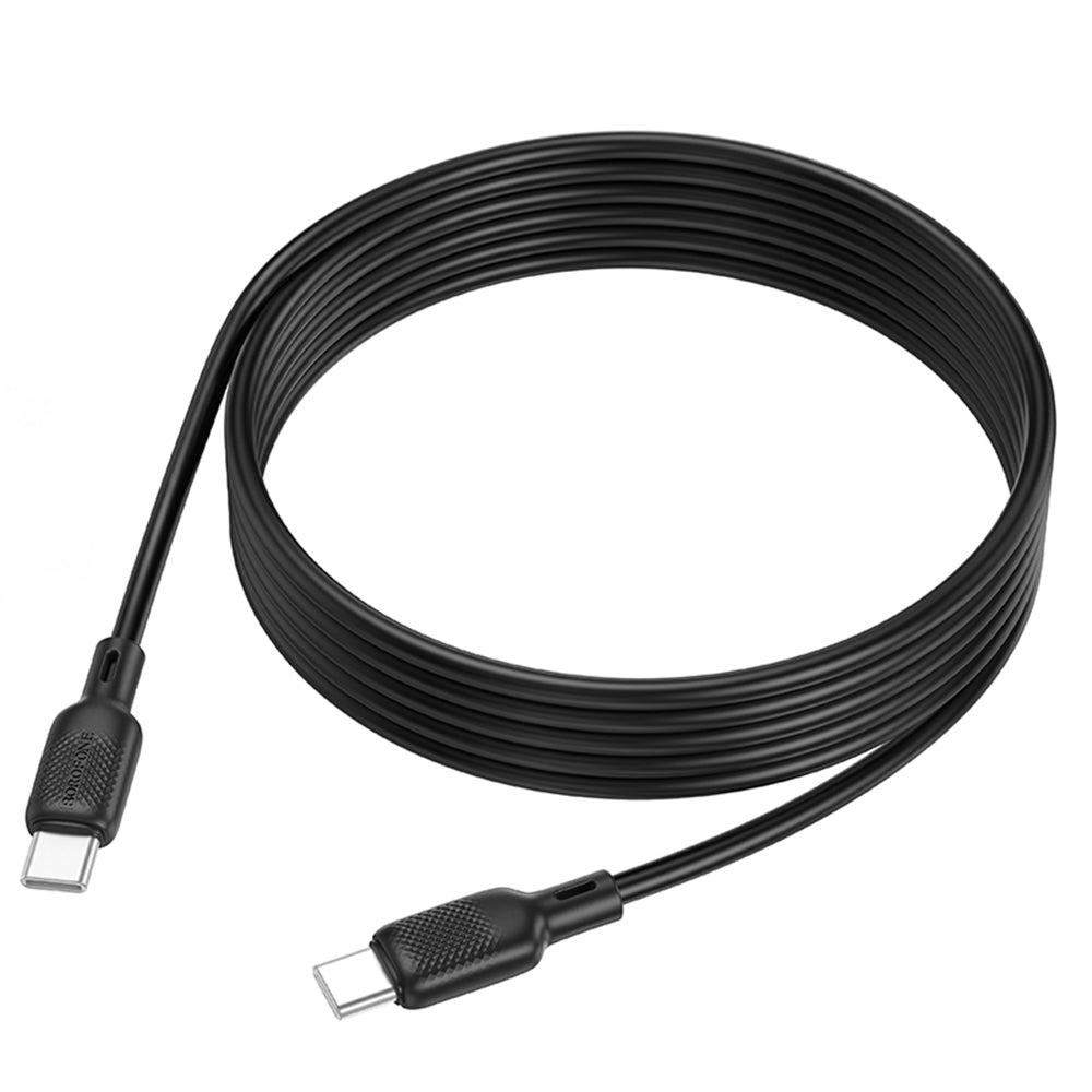 USB-C - USB-C Borofone BX113 Lenny -data- ja latauskaapeli, 60W, 2m, Musta