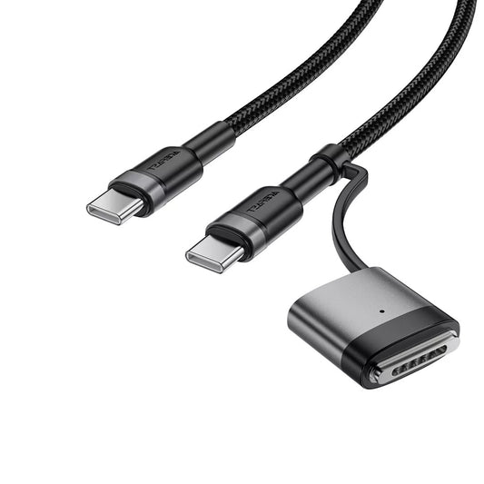 Acefast latauskaapeli, USB-C - USB-C / MagSafe 3, 240W, 1.2m, Musta