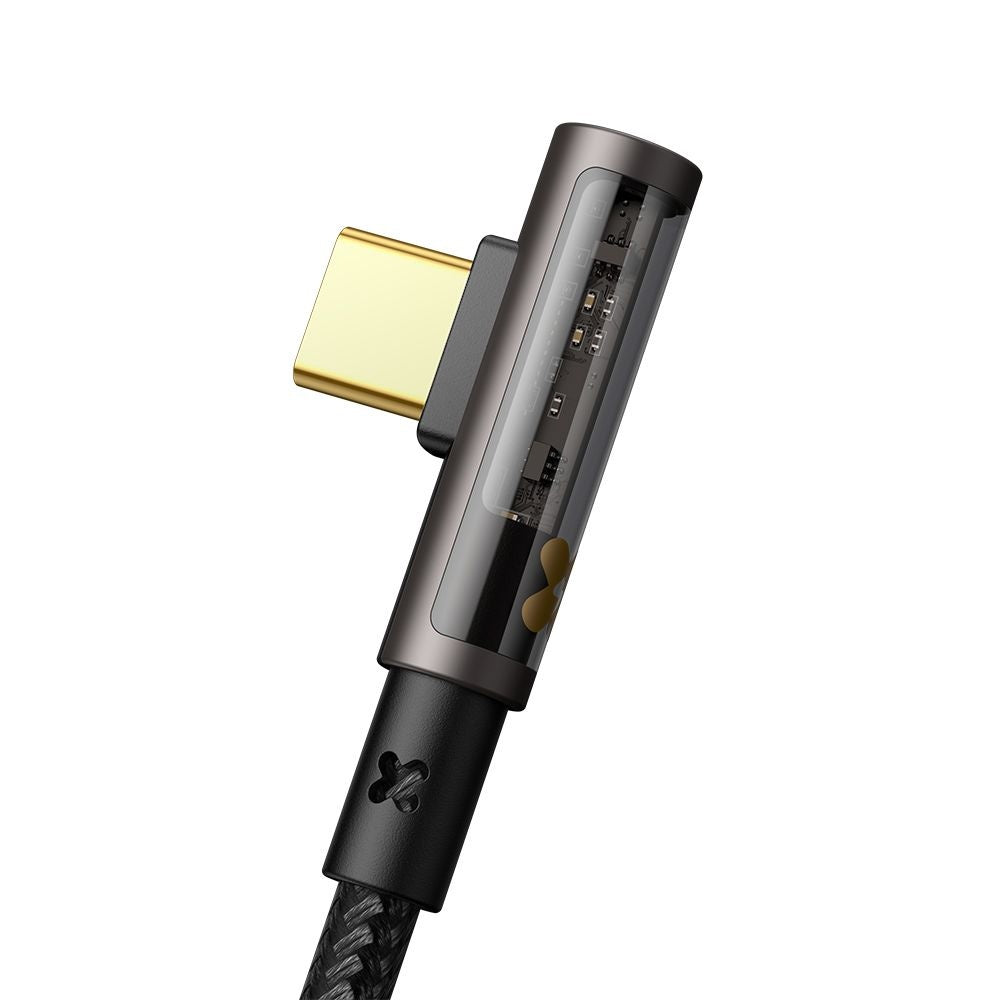 USB-C - USB-C McDodo CA-3400 Angled -data- ja latauskaapeli, 100W, 1.2m, Musta