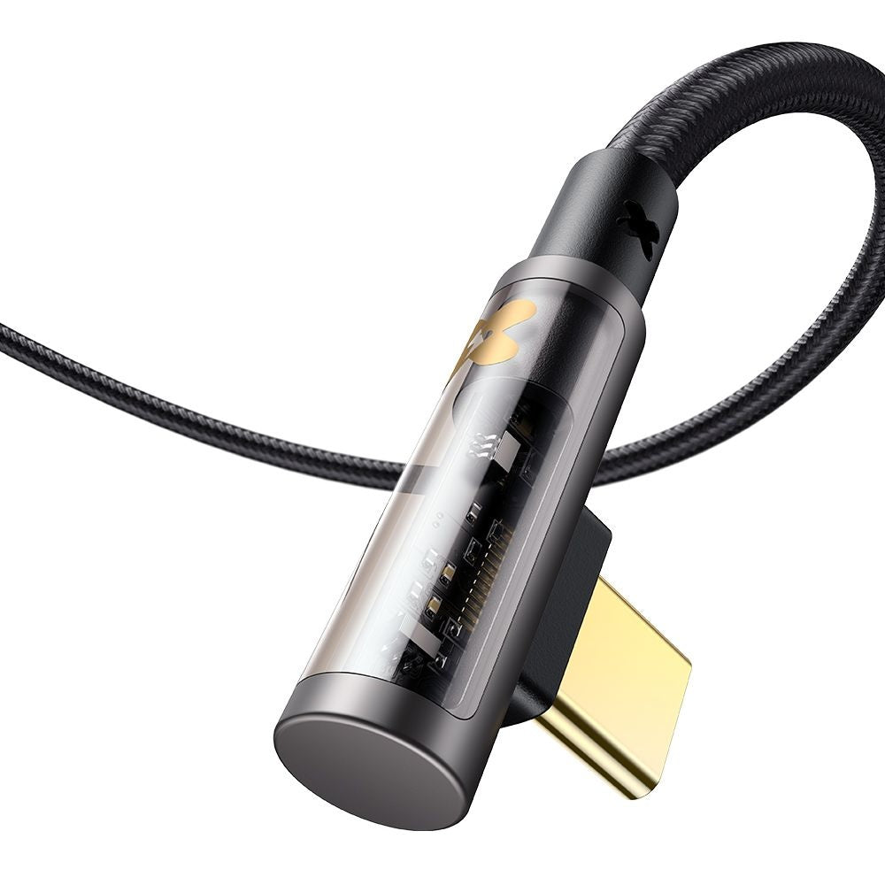 USB-C - USB-C McDodo CA-3400 Angled -data- ja latauskaapeli, 100W, 1.2m, Musta