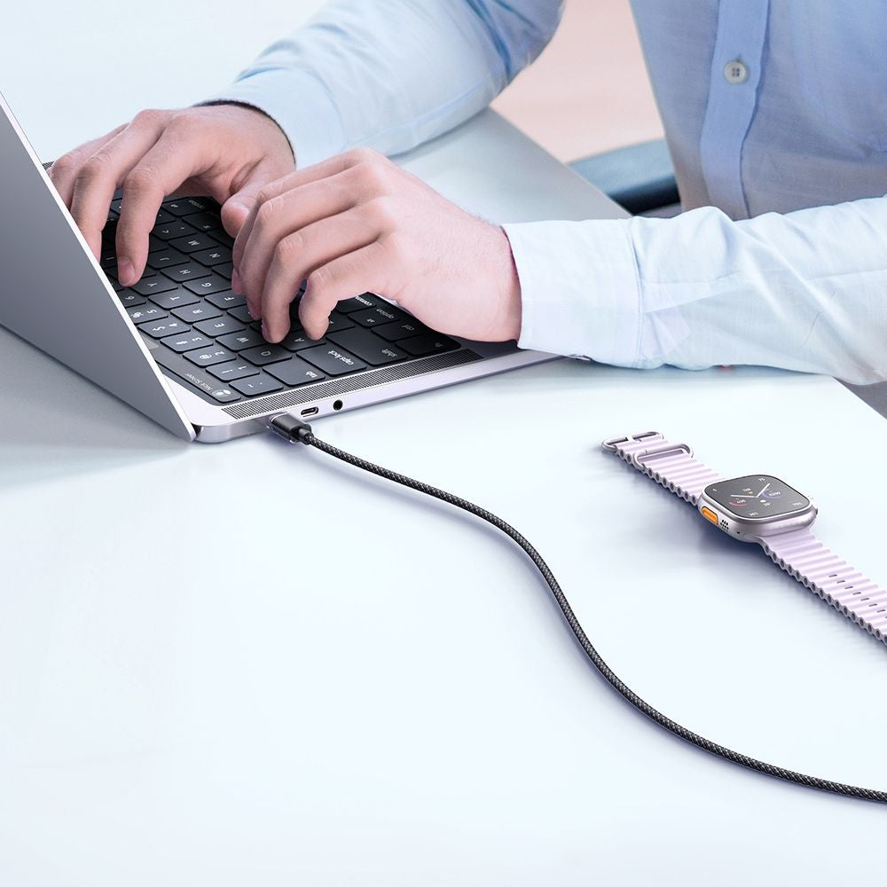 USB-C - USB-C McDodo CA-3670 -data- ja latauskaapeli, 100W, 1.2m, Musta
