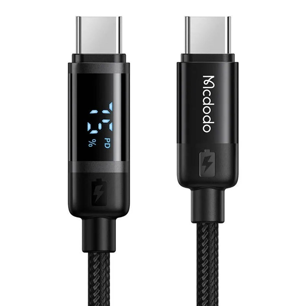 USB-C - USB-C McDodo CA-5780 Bat Display -data- ja latauskaapeli, 60W, 1.2m, Musta
