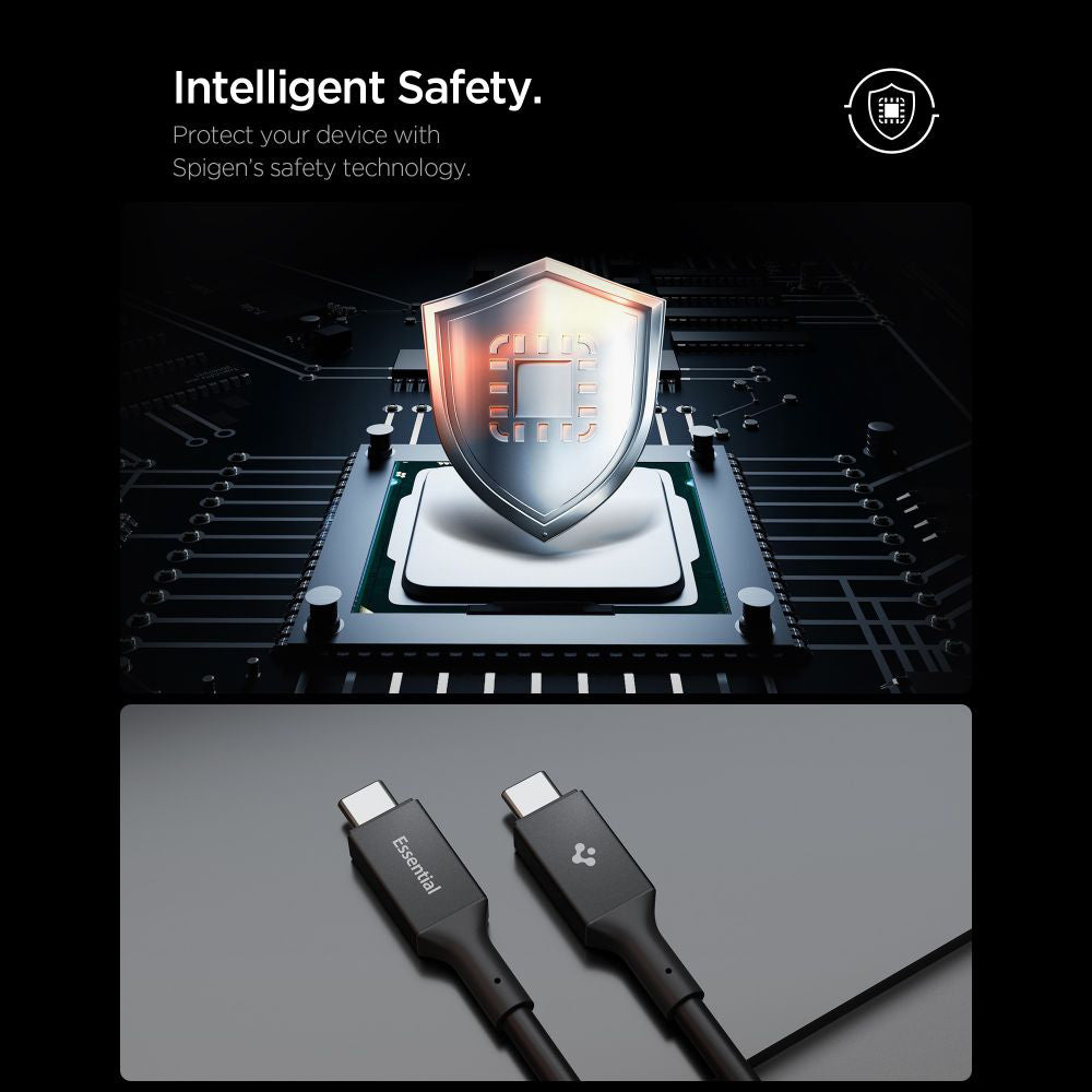 USB-C Data and Charging Cable - USB-C Spigen EB24012CC, 240W, 1.2m, Black ACA09461