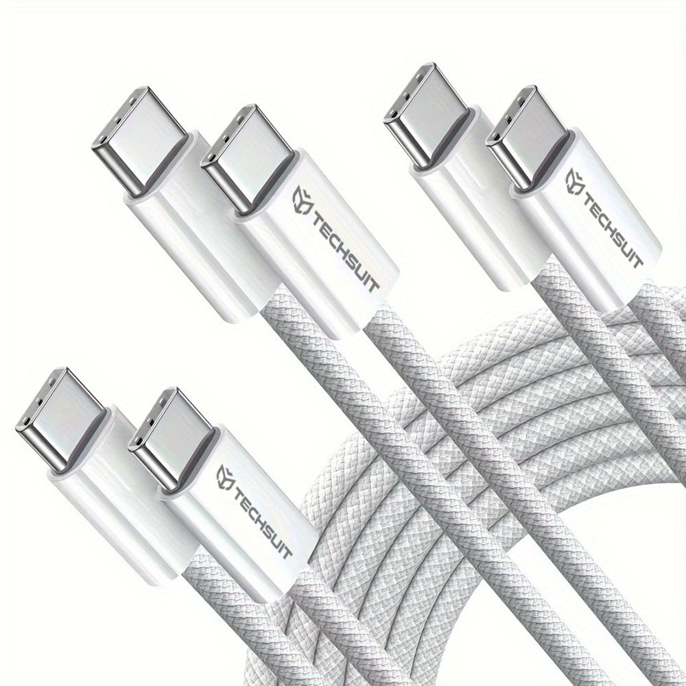 USB-C - USB-C Techsuit PCB114D -data- ja latauskaapeli, 60W, 1m, Musta