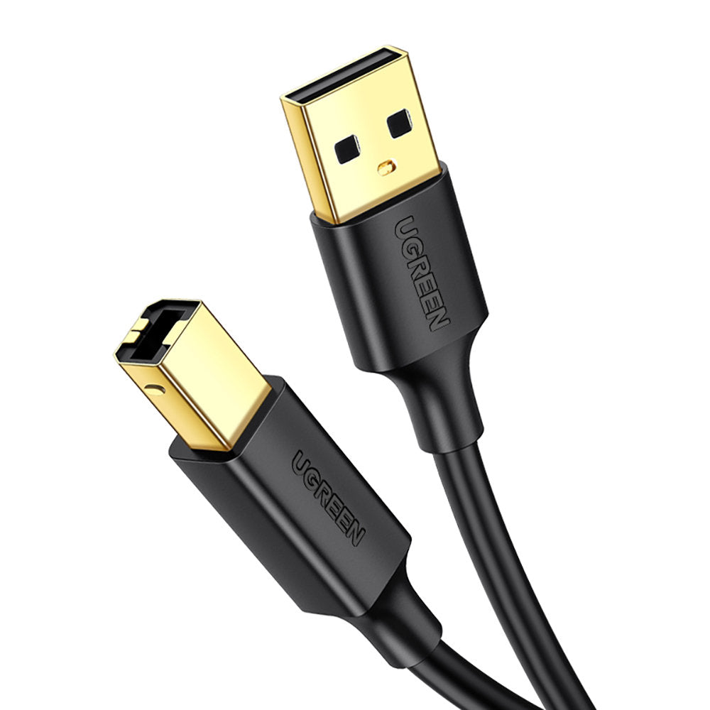 Tulostinkaapeli UGREEN US135, USB-A - USB-B, 1m, musta