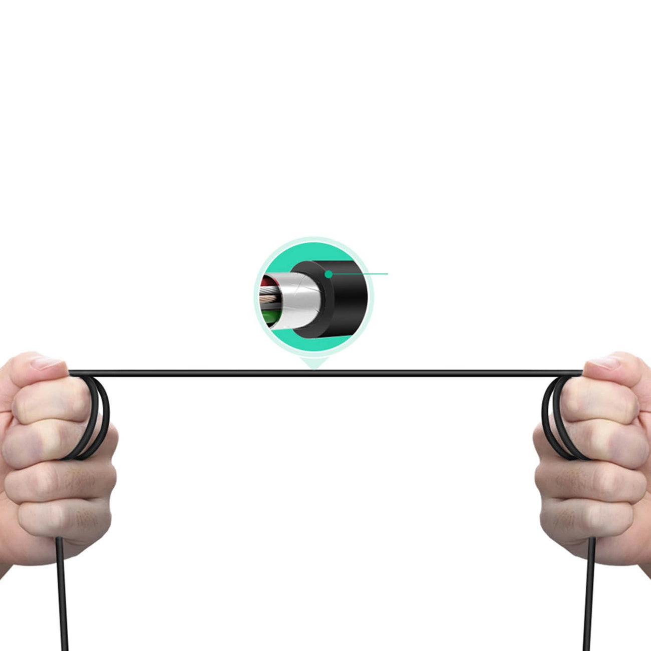 Tulostinkaapeli UGREEN US241, USB-C - USB-B, 2m, musta, musta