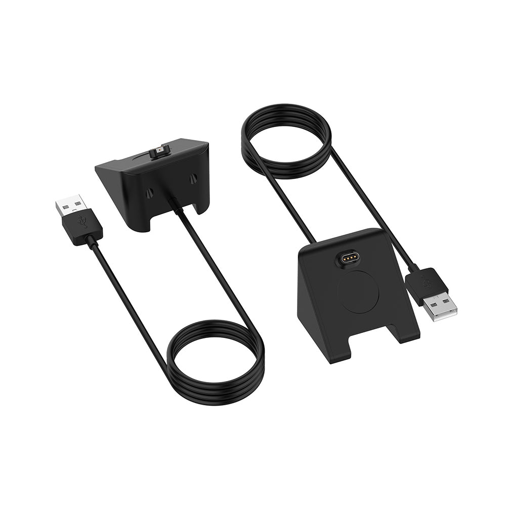 Techsuit TGC3 latauskaapeli Garmin Fenix 5 Plus / 7X / 6X / 6 / 5 varten, USB-A, Musta