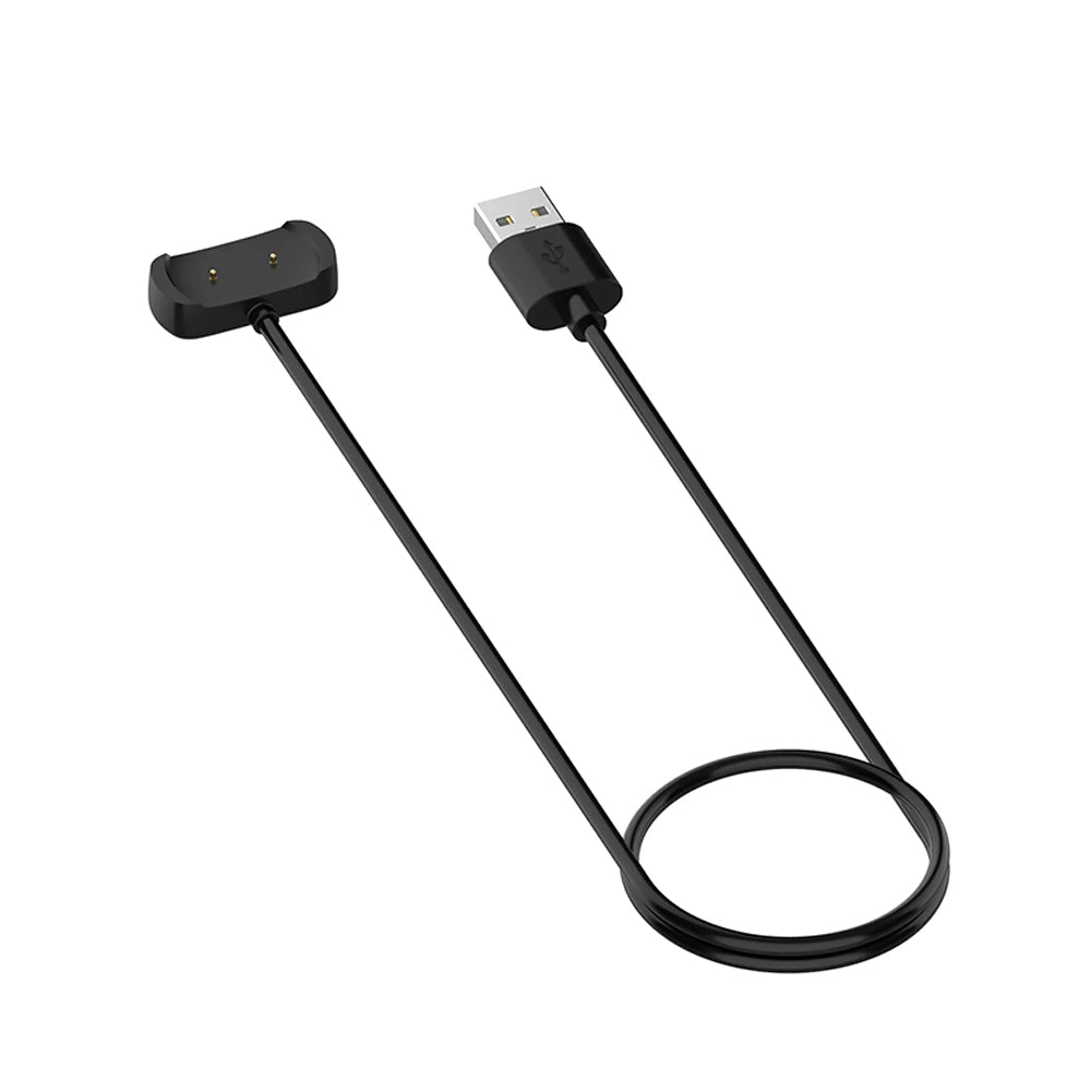 Techsuit THA6 latauskaapeli Amazfit Watch Series -sarjalle, USB-A, Musta