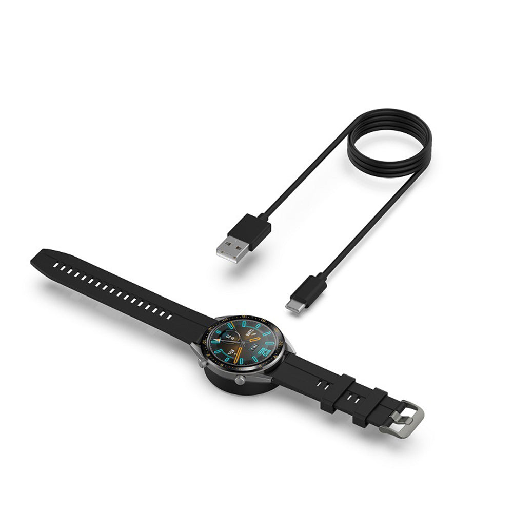Techsuit THC3 latauskaapeli Honor Watch / Huawei Watch Series, USB-A, Musta