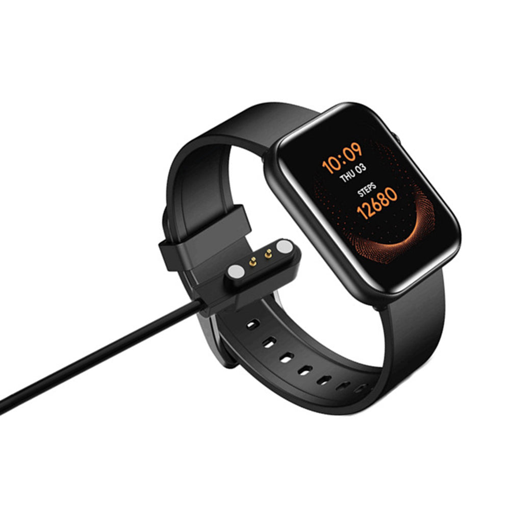 Techsuit TXC7 latauskaapeli Nothing CMF Watch Pro / Pro 2, USB-A, Musta