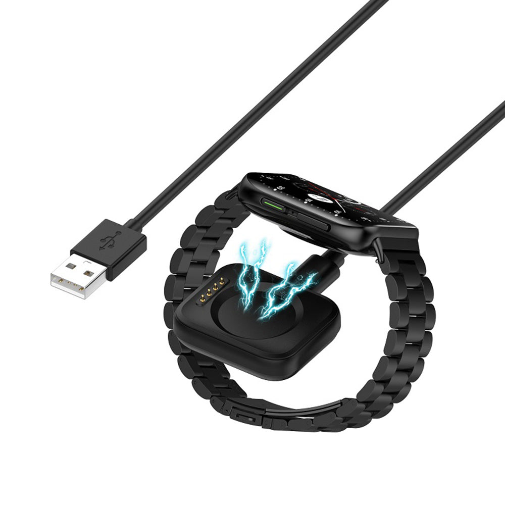 Techsuit TXC8 latauskaapeli Oppo Watch / OnePlus Watch Series, USB-A, Musta
