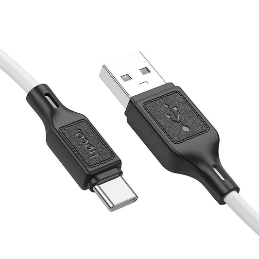USB-A - USB-C HOCO X90 Data- ja Latauskaapeli, 60W, 1m, Valkoinen