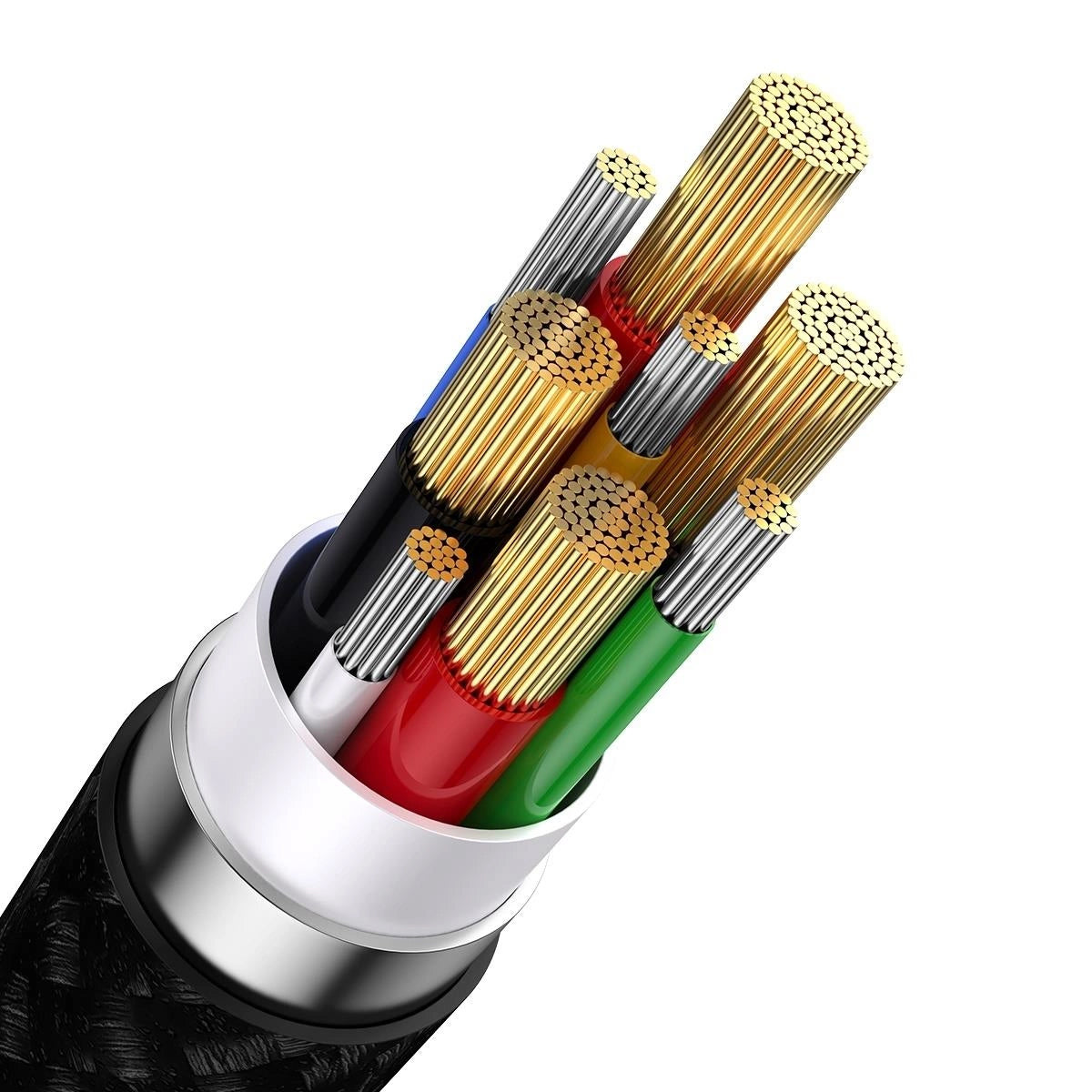 USB-A / USB-C - Lightning / microUSB / USB-C Baseus Flash Series II 3in1 -latauskaapeli, 100W, 1.2m, Musta CASS030101