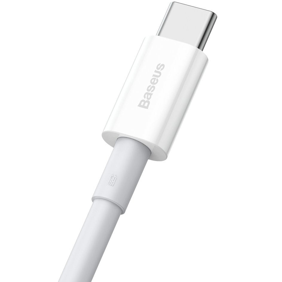 Tieto- ja latauskaapeli USB-A - USB-C Baseus Superior Series, 66W, 1m, valkoinen CATYS-02