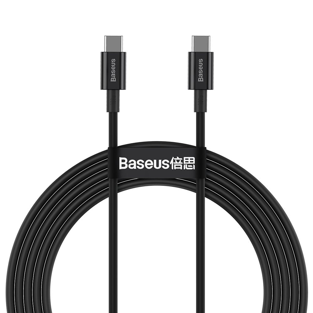 USB-C-tietojen- ja latauskaapeli - USB-C Baseus Superior Series, 100W, 2m, Musta CATYS-C01