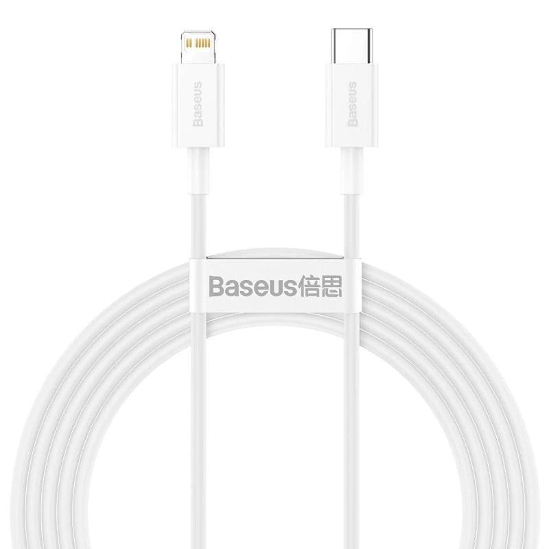 Tieto- ja latauskaapeli USB-C - Lightning Baseus Superior Series, 20W, 2m, valkoinen CATLYS-C02