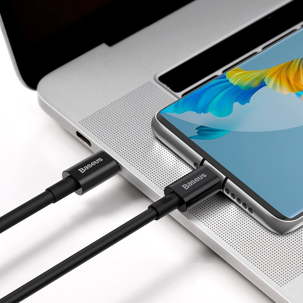 USB-C-tietojen- ja latauskaapeli - USB-C Baseus Superior Series, 100W, 2m, Musta CATYS-C01