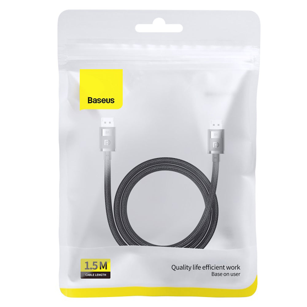 Baseus High Definition -videokaapeli, DisplayPort - DisplayPort, 8K, 1,5 m, musta B00633706111-01