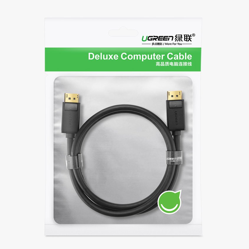 UGREEN DP102 -videokaapeli, DisplayPort - DisplayPort, 4K, 1.5m, Musta
