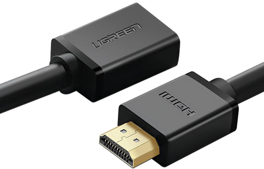 UGREEN HD107 HDMI-jatkokaapeli, HDMI - HDMI, 4K, 3m, Musta