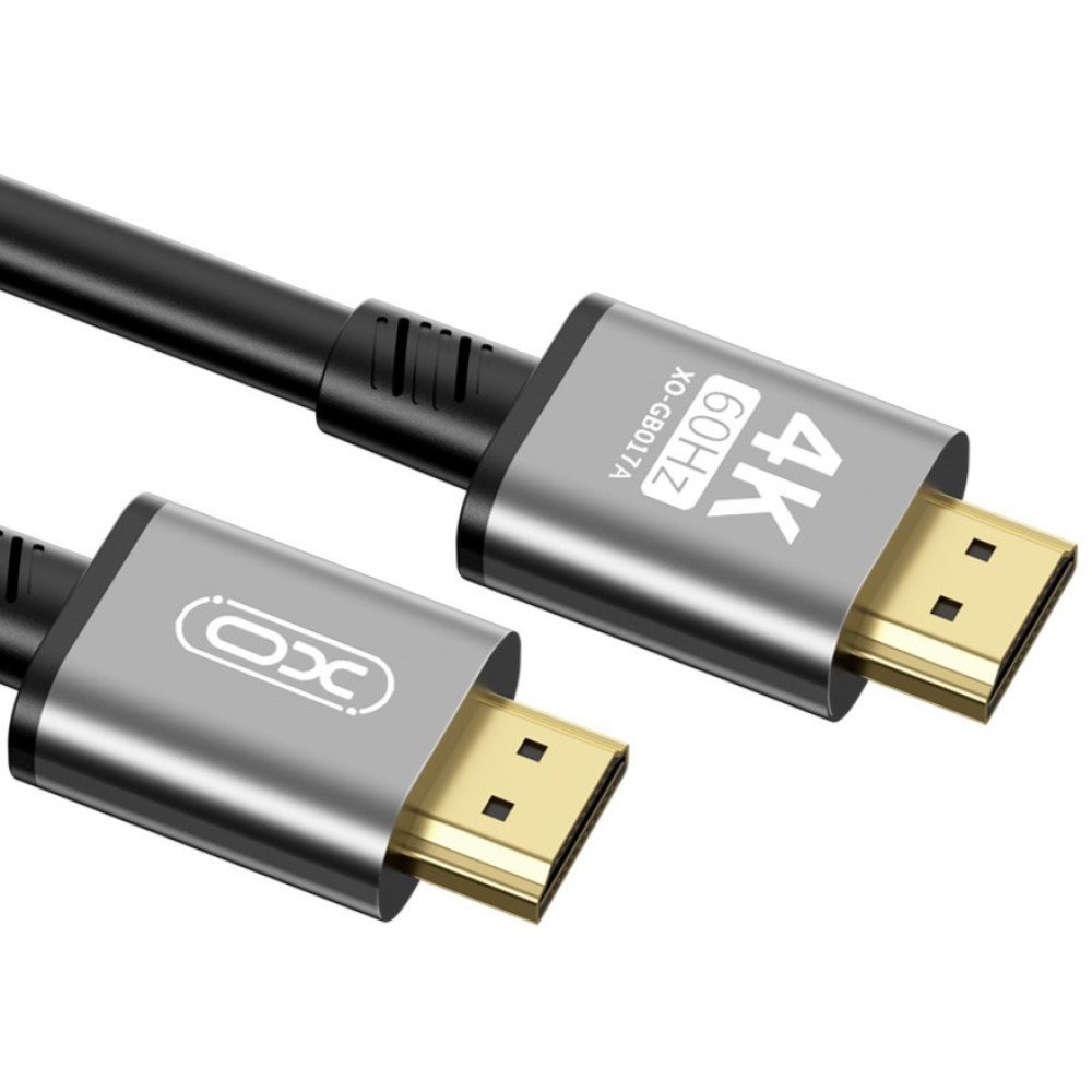 XO Design GB017B -videokaapeli, HDMI - HDMI, 4K, 5m, Musta