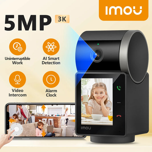Imou Rex VT Pro Surveillance Camera, Wi-Fi, 3K, Indoor IPC-S2VBP-5M0WR