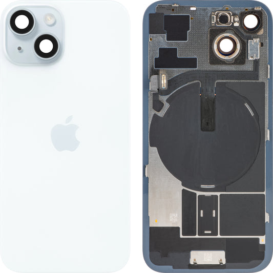 Apple iPhone 15:n akkukotelo, sininen, vaihtokotelo