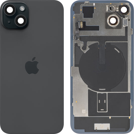 Apple iPhone 15 Plus -akun suojus, musta, vaihtokotelo