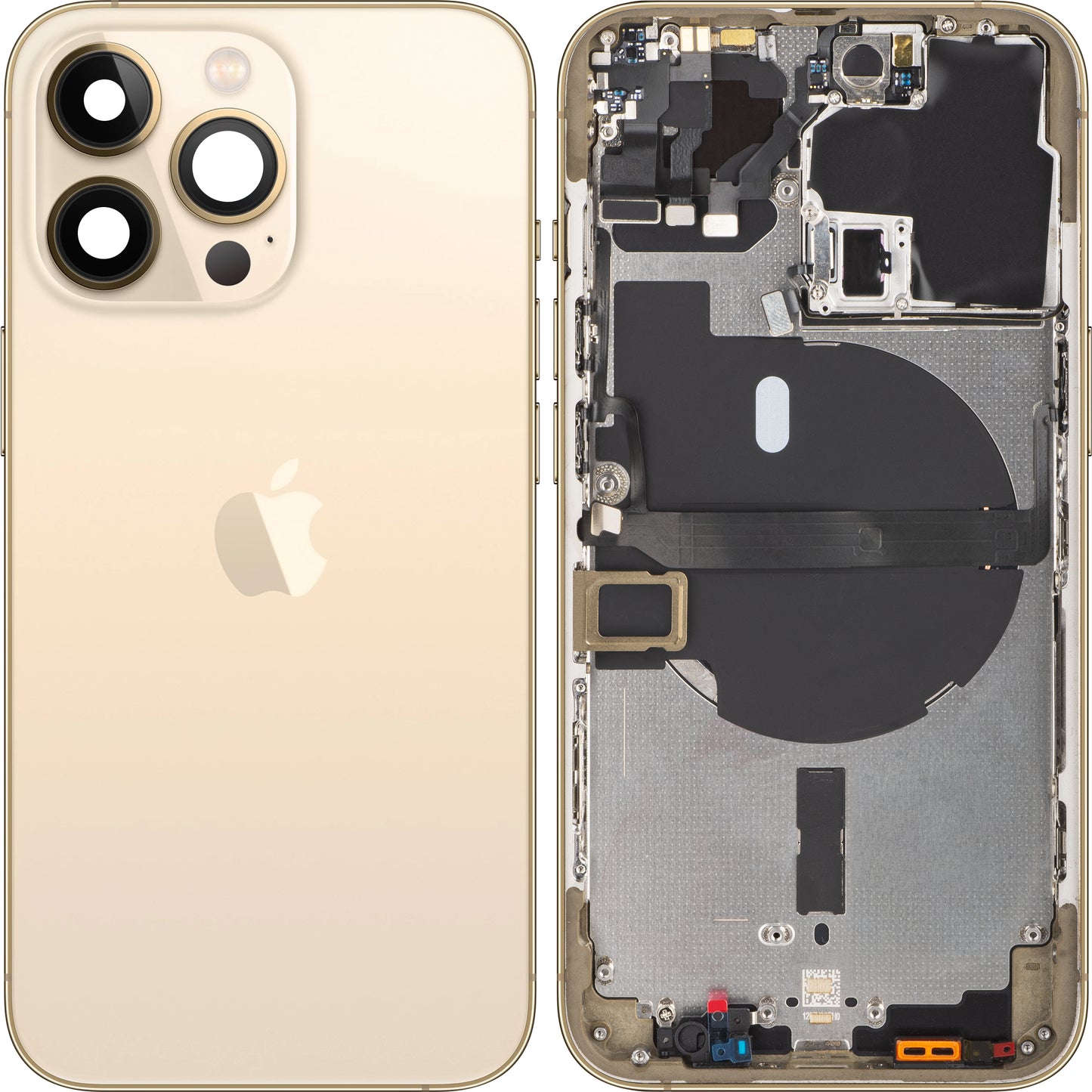 Apple iPhone 13 Pro Battery Cover, With Half Case, Gold, Swap