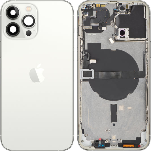 Apple iPhone 13 Pro Max -akkusuojus, keskikotelolla, hopea, vaihtokotelo
